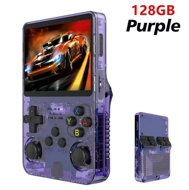 R36S Retro Handheld Video Game Console Linux System 3.5 Inch IPS Screen Portable Pocket Video Player - 128 GB